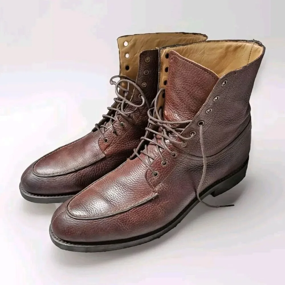 BROOKS BROTHERS 346 Goodyear Welted Lace Up Brogue Boots Leather Men’s Size 12